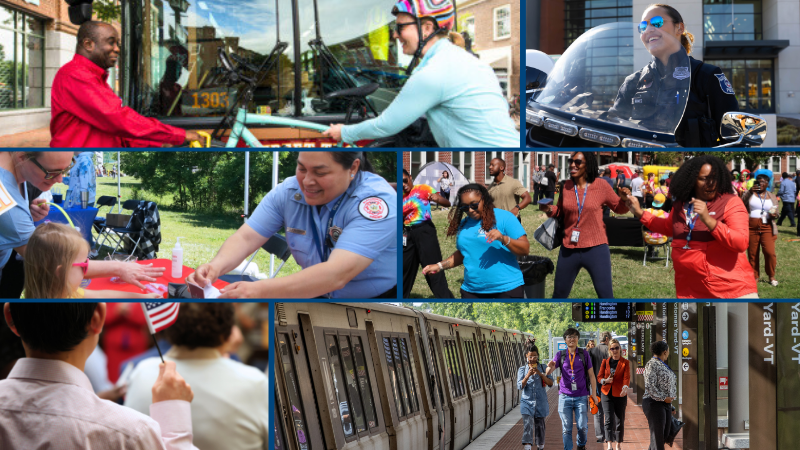 collage of pictures of community members