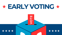 early voting graphic with ballot box